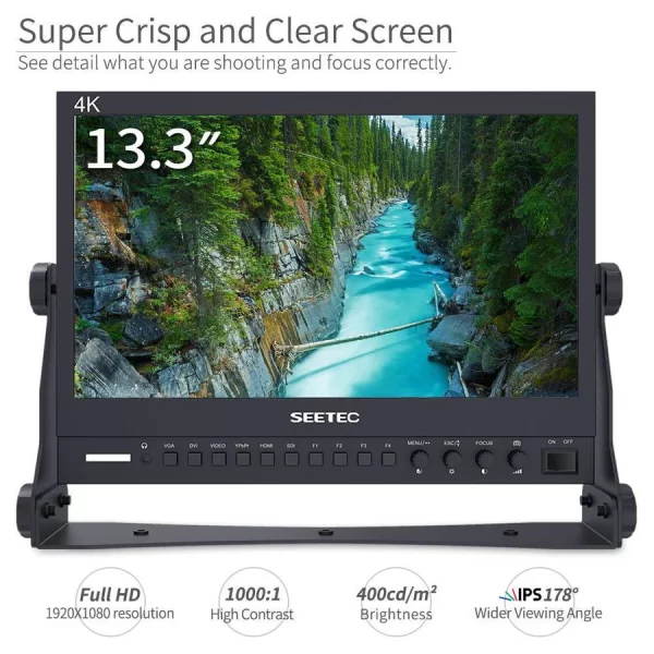 SEETEC P133-9HSD 13.3 Inch 1920x1080 Broadcast Director Monitor with SDI 4K HDMI