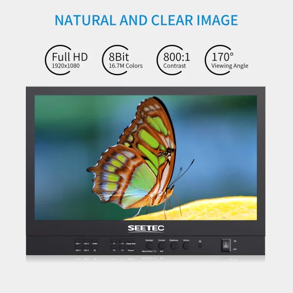 SEETEC ATEM156S-CO 15.6 inch 1920x1080 Carry On Director Monitor LUT Waveform HDMI 4 SDI In Out