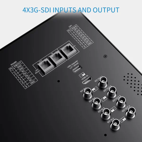 SEETEC ATEM156S-CO 15.6 inch 1920x1080 Carry On Director Monitor LUT Waveform HDMI 4 SDI In Out