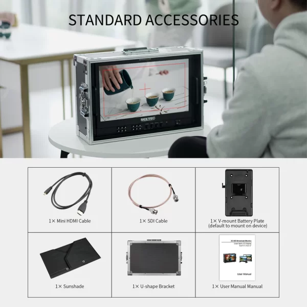 SEETEC ATEM156S-CO 15.6 inch 1920x1080 Carry On Director Monitor LUT Waveform HDMI 4 SDI In Out