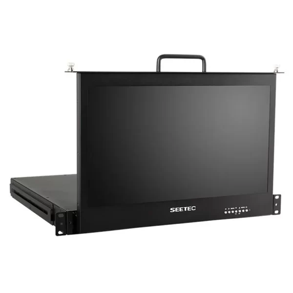 SEETEC SC173-HD-56 17.3 Inch 1RU Pull Out Rack Mount Monitor HDMI In Out Full HD 1920x1080