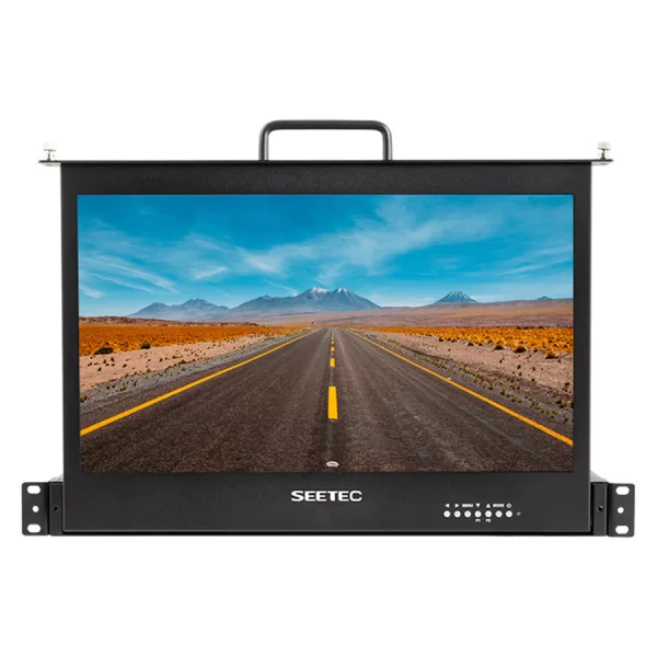 SEETEC SC173-HD-56 17.3 Inch 1RU Pull Out Rack Mount Monitor HDMI In Out Full HD 1920x1080