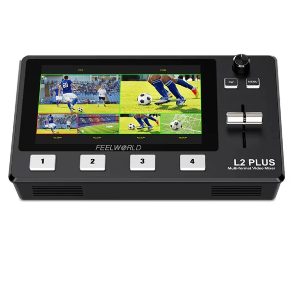 FEELWORLD L2 PLUS Multi Camera Video Mixer Switcher 5.5" Touch PTZ Control Chroma Key live streaming