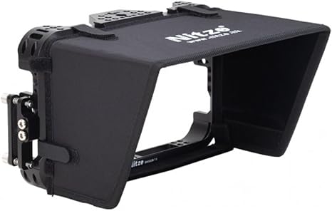 Nitze Monitor Cage for Atomos Shogun 7" Monitor with PE14 HDMI Cable Clamp and Sunhood