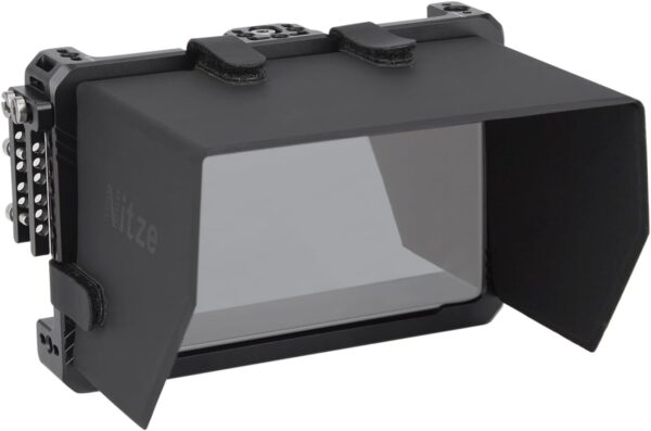 Nitze Monitor Cage Kit for Feelworld F6 PLUSX / F6 Plus / F5 PRO / F5 Prox with HDMI Cable Clamp and Sunhood - JT-F05B