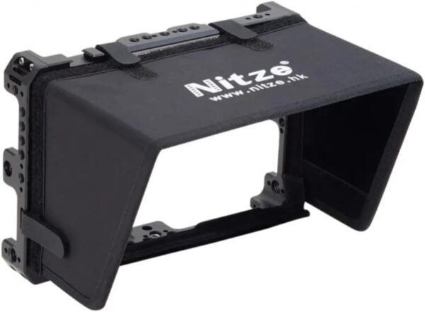 Nitze Cage for Feelworld LUT7S/LUT7 PRO/LUT7S PRO 7"" with PE21 HDMI Cable Clamp LS7-A Sunhood, black