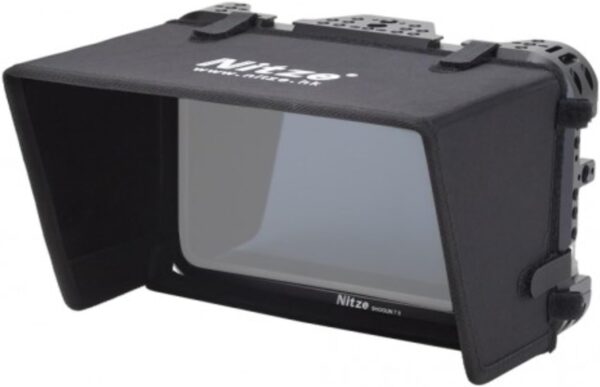 Nitze Monitor Cage for Atomos Shogun 7" Monitor with PE14 HDMI Cable Clamp and Sunhood