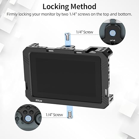 Nitze Cage Kit for SmallHD Indie 5 / Cine 5 Monitor with PU Sunhood - JT-S03B