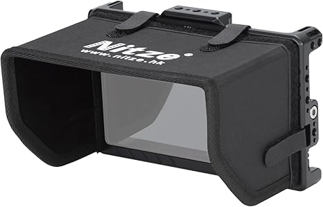 Nitze Cage for Feelworld LUT6/ LUT6S/ LUT6E Monitor with Sunhood, HDMI Cable Clamp and Built-in NATO Rail - JTP2-LUT6S