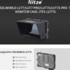 Nitze Cage for Feelworld LUT7S/LUT7 PRO/LUT7S PRO 7"" with PE21 HDMI Cable Clamp LS7-A Sunhood, black