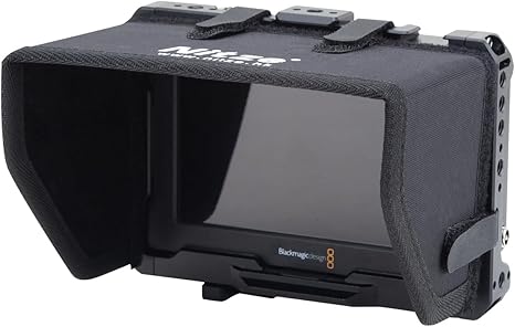 Nitze Cage Kit for Blackmagic Video Assist 5" 12G / 3G, with Sunhood, HDMI and USB-C Cable Clamps - JT-B01B