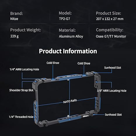Nitze Cage for OSEE G7/T7 with Sunhood and Four Sides Built-in NATO Rails -TP2-G7