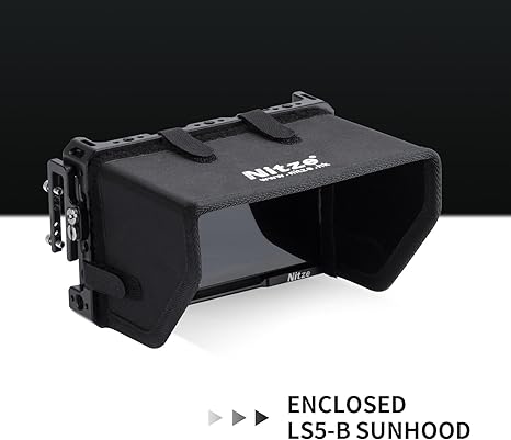 61xZjPR5frL._AC_SX466_ Nitze Cage for Feelworld LUT5 5.5" Monitor, with HDMI Cable Clamp and Sunhood - JT-F02B