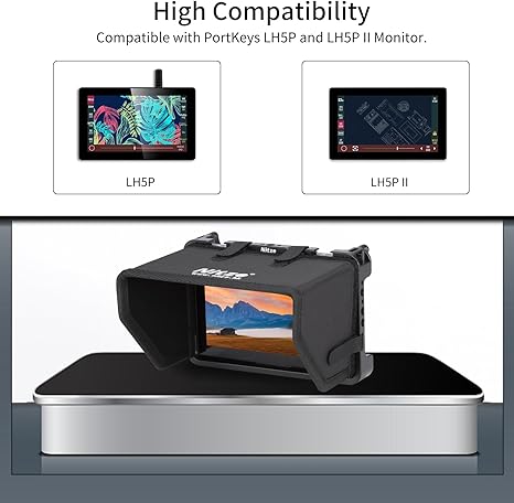 Nitze Cage for PortKeys LH5P / LH5P II 5.5" Monitor with Sunhood and HDMI Cable Clamp - JT-I01B