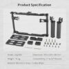 Nitze Universal Director’s Monitor Cage with Two Cheese Plates, Carbon Fiber Handles and Rods for Any Monitor up to 10" - JSQ-003