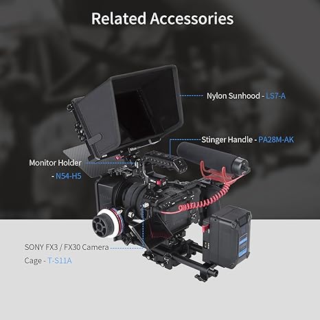 Nitze Cage for SmallHD Cine 7/ Indie 7/702 Touch 7" Monitor with Sunhood - JT-S02B