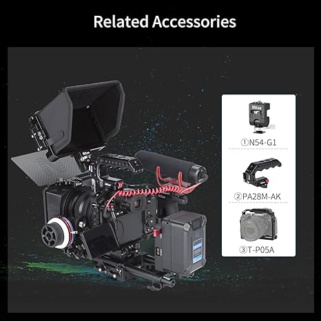 Nitze Cage for PortKeys LH5P / LH5P II 5.5" Monitor with Sunhood and HDMI Cable Clamp - JT-I01B
