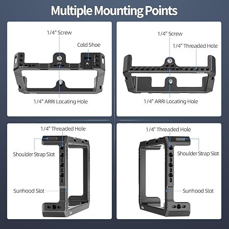 Nitze Cage Kit for SmallHD Indie 5 / Cine 5 Monitor with PU Sunhood - JT-S03B