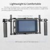 Nitze Universal Director’s Monitor Cage with Two Cheese Plates, Carbon Fiber Handles and Rods for Any Monitor up to 10" - JSQ-003