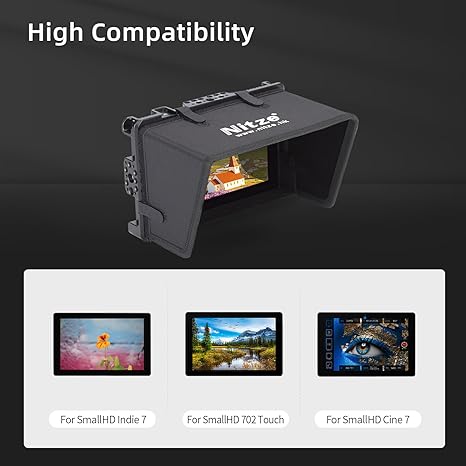Nitze Cage for SmallHD Cine 7/ Indie 7/702 Touch 7" Monitor with Sunhood - JT-S02B