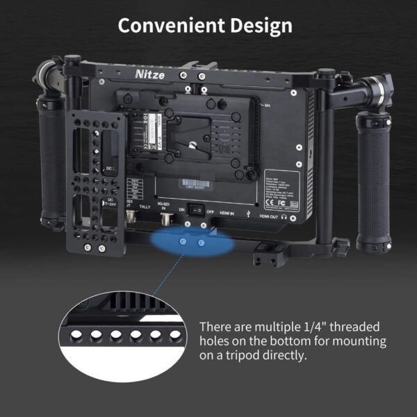 Nitze Director's Cage with Adjustable Handles for up to 9 Inch LCD Monitor - Universal JSQ-002