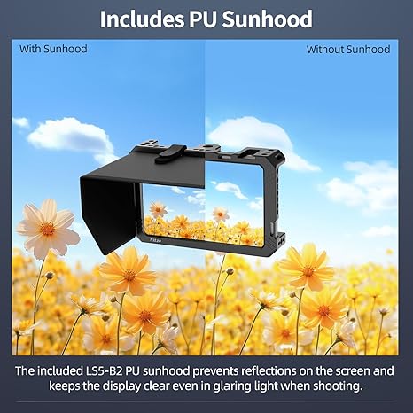 Nitze Cage Kit for SmallHD Indie 5 / Cine 5 Monitor with PU Sunhood - JT-S03B