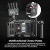 Nitze Universal Director’s Monitor Cage with Two Cheese Plates, Carbon Fiber Handles and Rods for Any Monitor up to 10" - JSQ-003