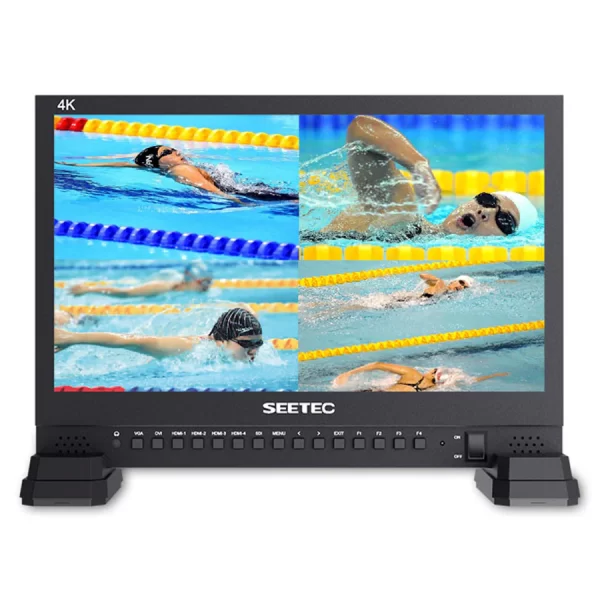 SEETEC 4K156-9HSD 15.6 Inch 4K 3840x2160 Director Broadcast Monitor SDI 4 HDMI Input Quad Display