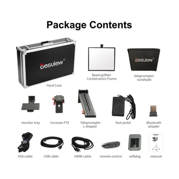 Desview T22 Teleprompter (Free Tripod Stand)
