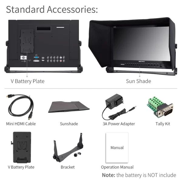 SEETEC P173-9HSD 17.3 Inch 1920x1080 Broadcast Director Monitor with SDI 4K HDMI
