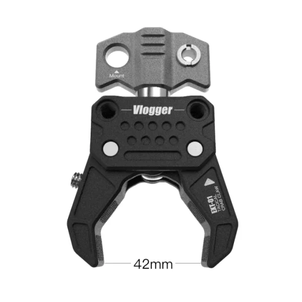 Vlogger Multi Function Crab-Shaped Clamp With Built-in 1/4 and 3/8 Threaded Holes