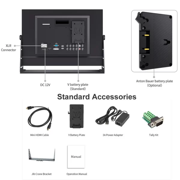 SEETEC P215-9HSD-192 21.5 Inch 1920×1080 Director Broadcast Monitor 3G SDI 4K HDMI